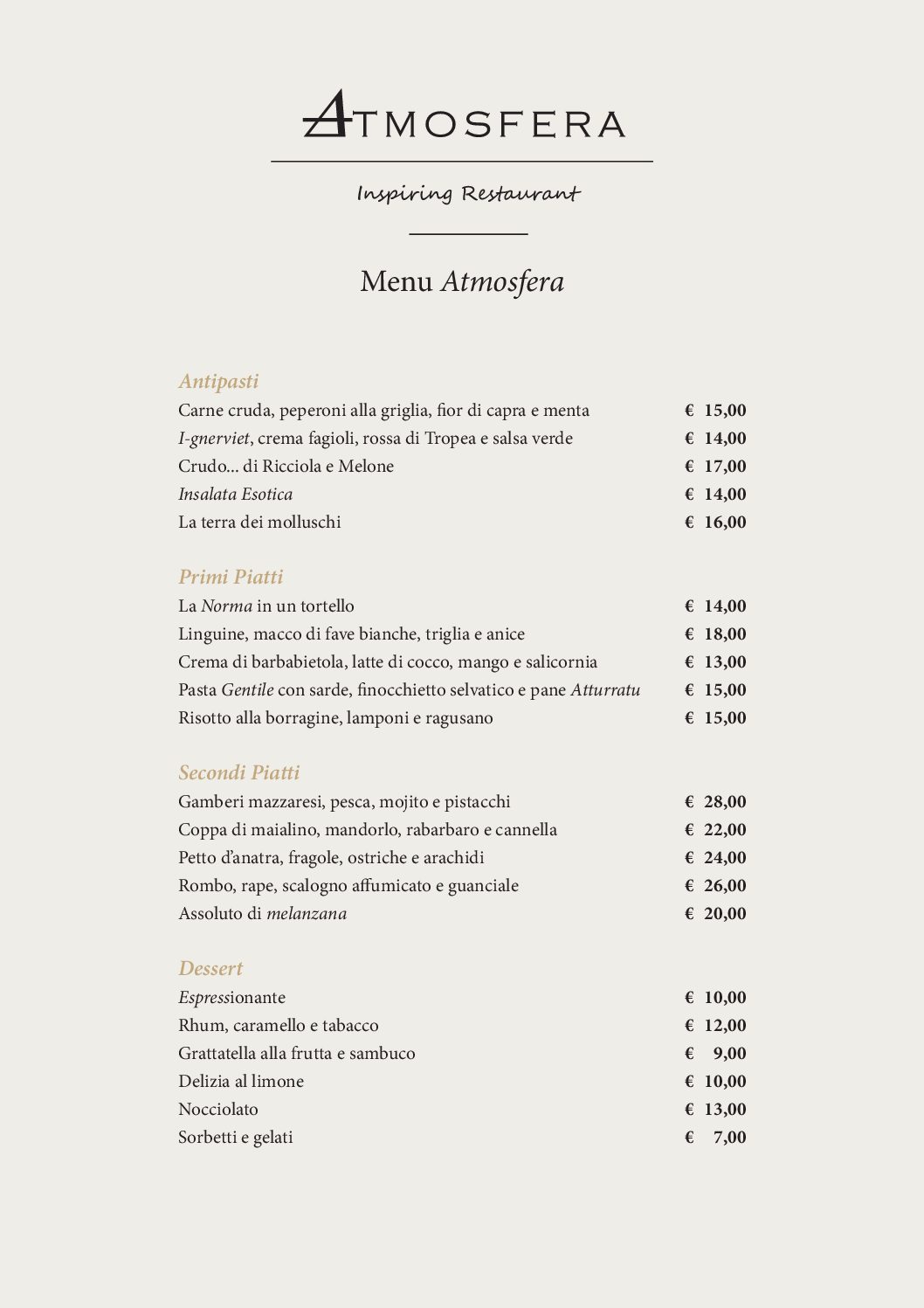 Menu Ristorante_web - Ristorante Atmosfera